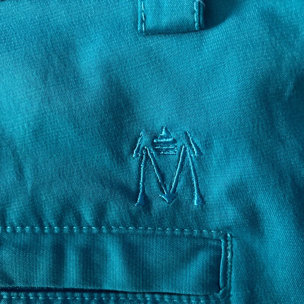Lesmart Mens Golf Shorts SZ 38 Teal Flat Front